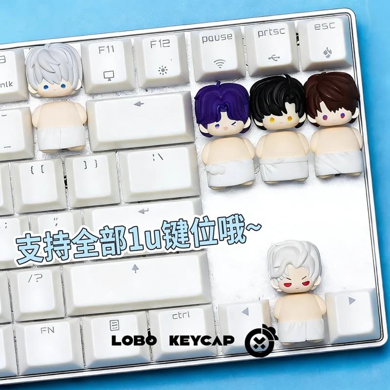 Keycaps 3D Personalizzati LOBO - Tema Love and Deepspace Otome Game Qin Che Qi Yu - Tasti Superiori e Inferiori per Tastiera Meccanica - Per i Fan
