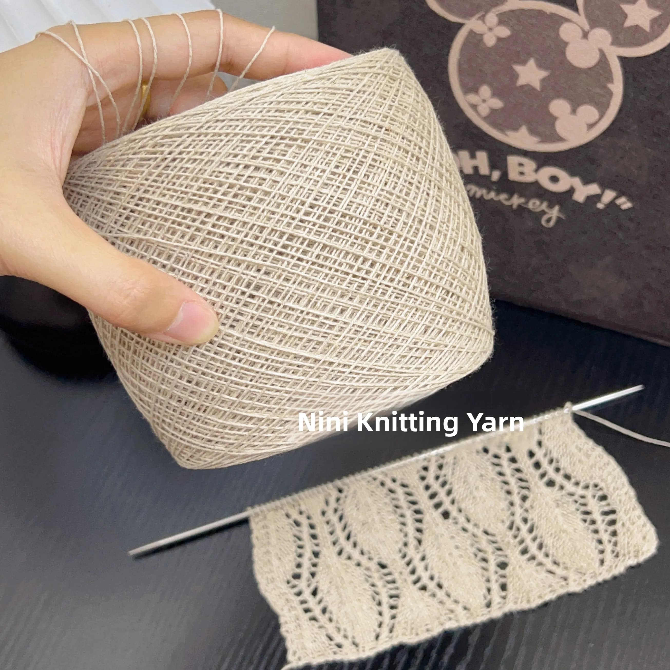 Natural Cotton Linen Fine Yarn Summer Crochet Needle Handmade Diy Handweaving Double Twist Yarn Lightweight Breathable Fabric