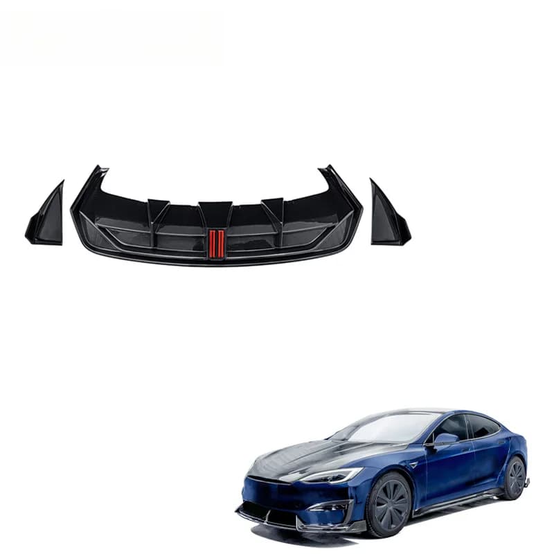 High Quality Dry Carbon Fiber Rear Bumper Lip Rear Diffuser Rear Spoiler Apron Auto Exterior Modification Accessories