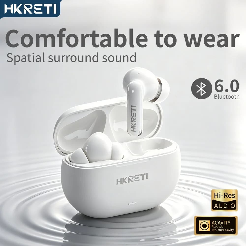 HKRETI H6 TWS bluetooth headset brand quality mini wireless earbuds sports gaming bluetooth headset with microphone support call