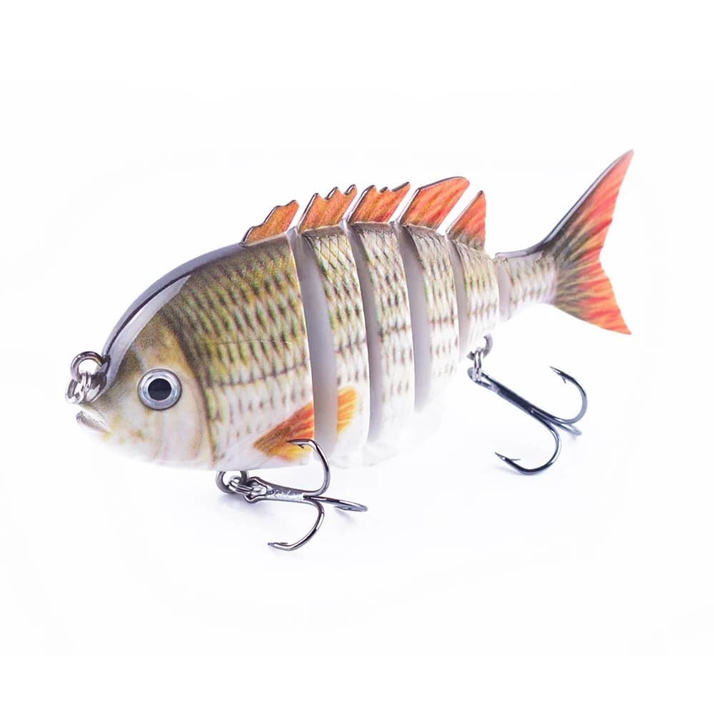 Hanlin 7.5cm 14.5g esche da pesca Multi snodate che affondano esche Shad Wobbler corpo duro Swimbait realistico Sunfish Bass Tackle