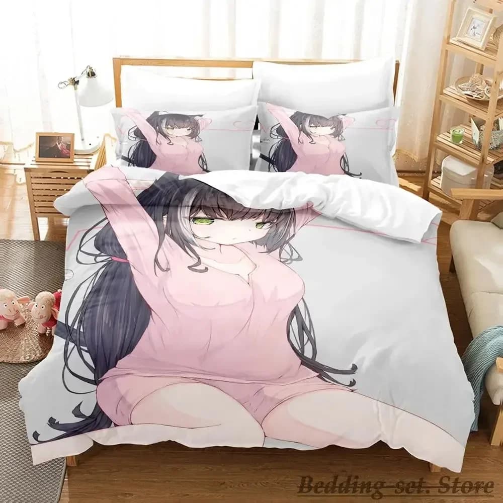 Set di Biancheria da Letto Kawaii Kyaru, Misure Singolo, Matrimoniale, Queen, King, per Adulti e Bambini, Set Copripiumino 2023 Anime Grils