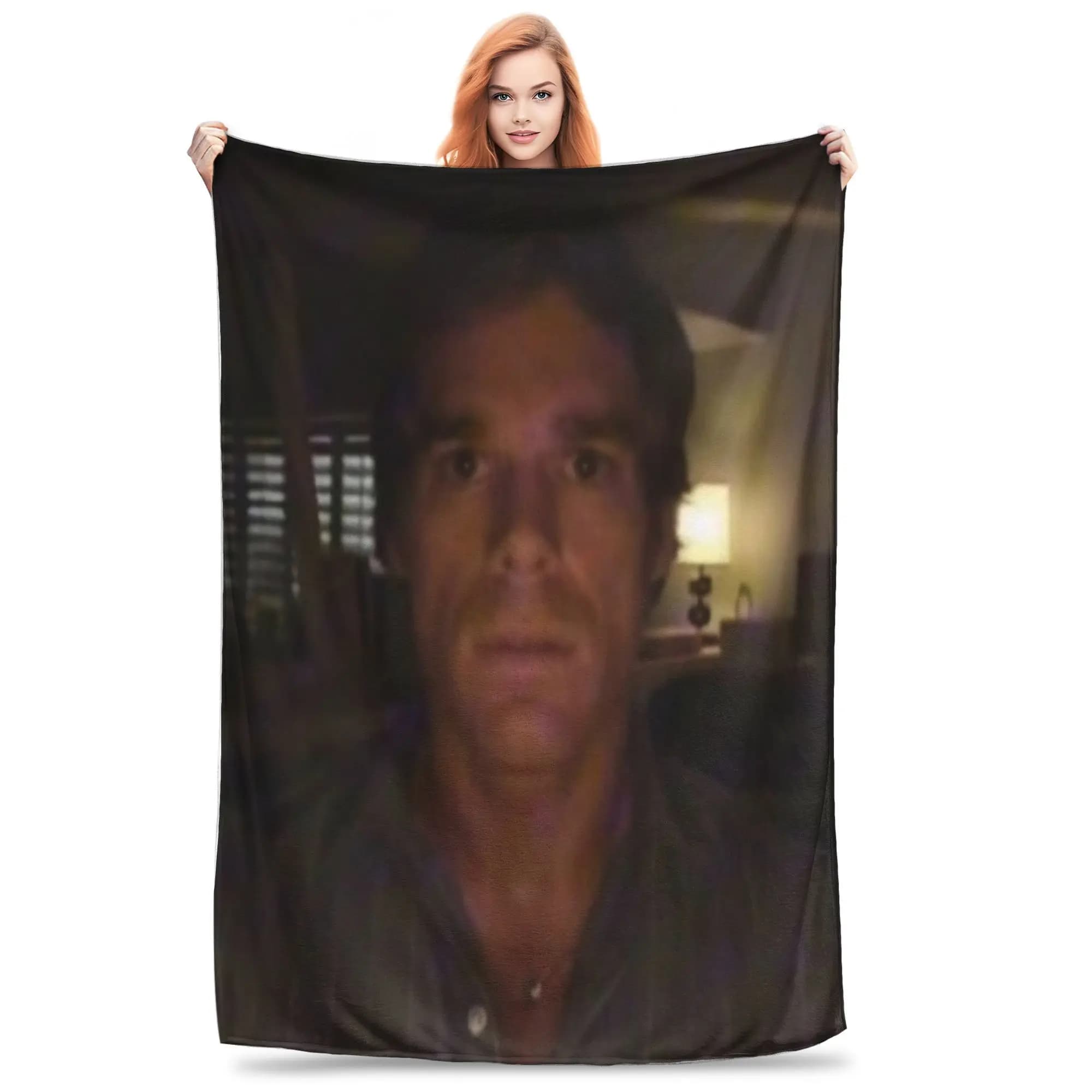 Dexter Morgan Stare Throw Blanket for Couch Soft Fuzzy Plush Blanket 50x60 Inch Multi-size Bedspreads for All Seasons