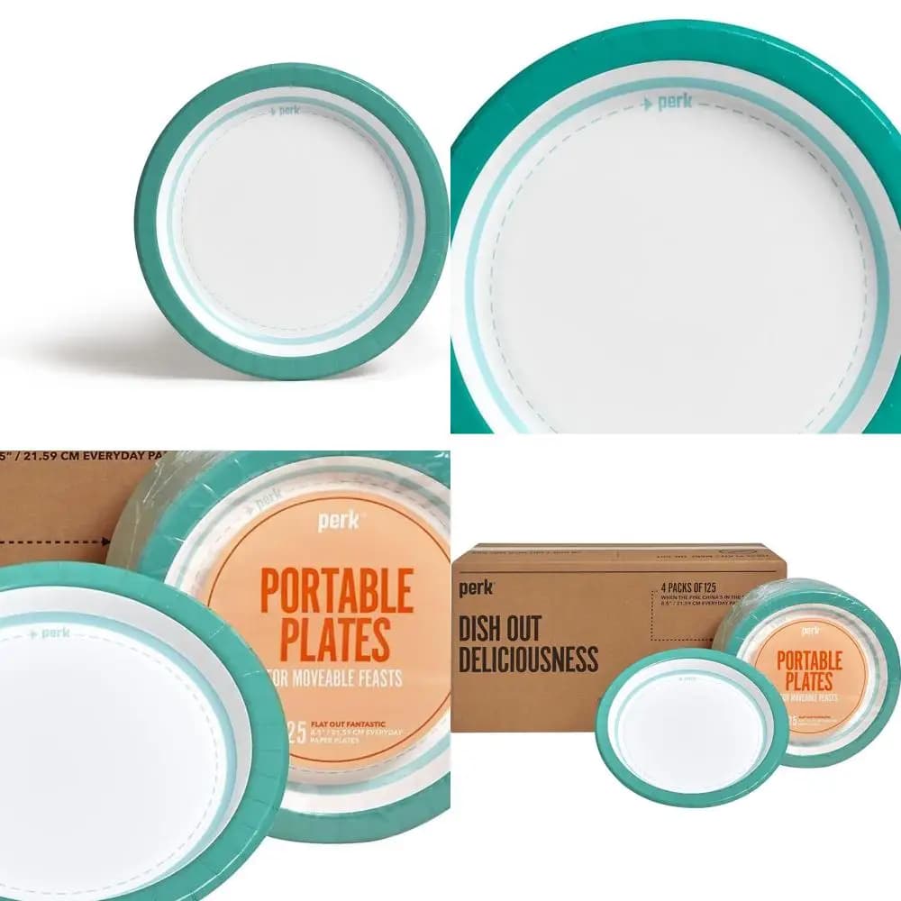 US Card Plates & Drop from 8.5 Inches, 500 Pack, Medium Weight for Microwave and Festive Use