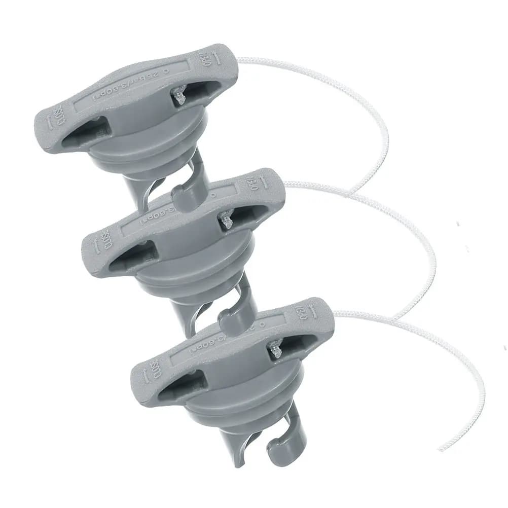 Set di 3 Tappi Valvola Aria Girevoli per Kayak, Compatibili con Gommoni, Paddle Board, Canoe, Dinghy e Materassi Gonfiabili