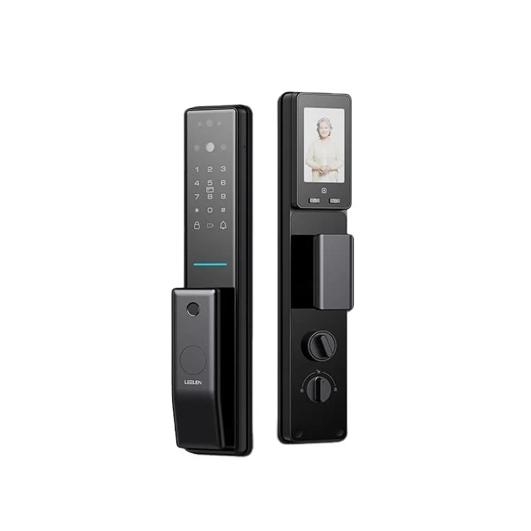 LEELEN Cerraduras Electronica Catenaccio di sicurezza Serratura per porta Impronta digitale 3D Riconoscimento facciale Smart Lock con fotocamera