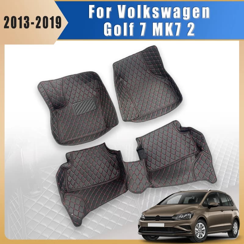 Tappeti per bagagliaio Tappetini per auto per Volkswagen VW Golf 7 MK7 2020 2019 2018 2017 2016 2015 2014 2013 Interni auto Proteggi coperture