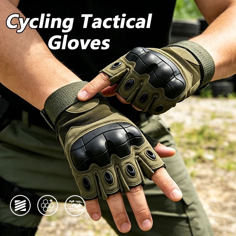Guanti Tattici da Esterno, Guanti da Moto Mezze Dita, Militari, da Combattimento, Tiro, Caccia, Fitness per Uomini e Donne