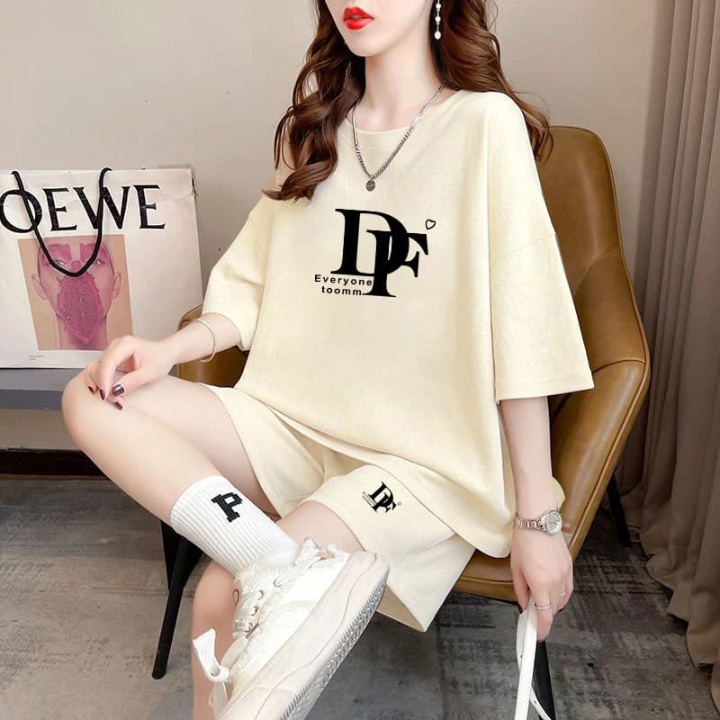 Trendy Casual Sportswear Set Women Summer 2026 Skin-friendly Loose Short Shorts T-shirt Short Sleeve Two-piece Set