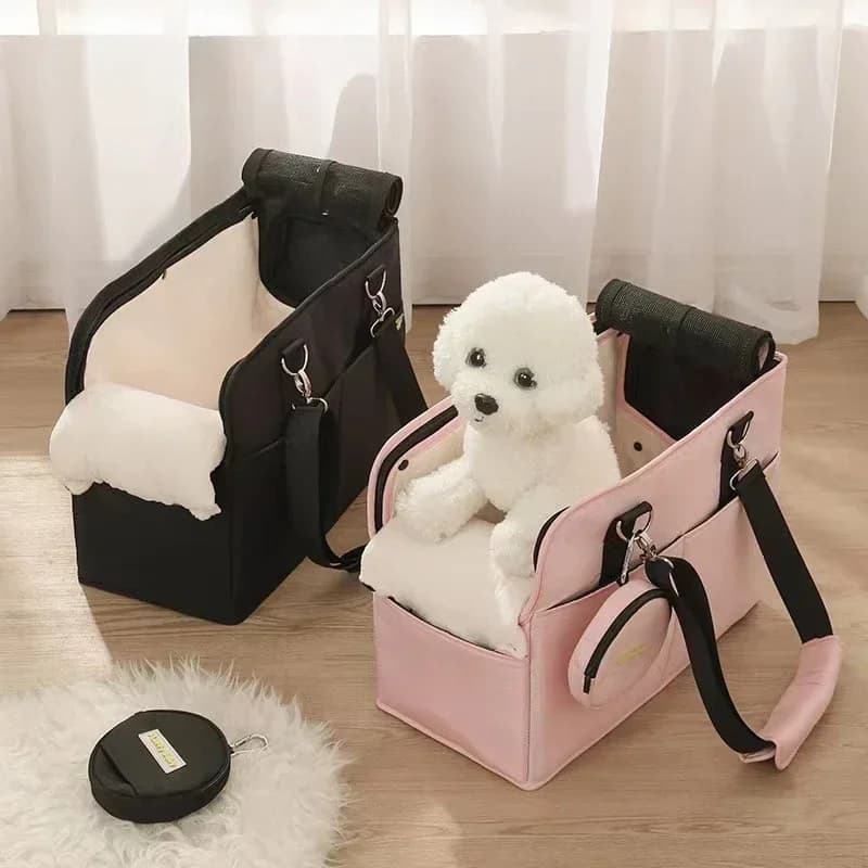 Una borsa da trasporto per cani durevole e alla moda per piccoli cuccioli da viaggio per cani con tracolla per cani, borsa per cani, accessori per animali domestici