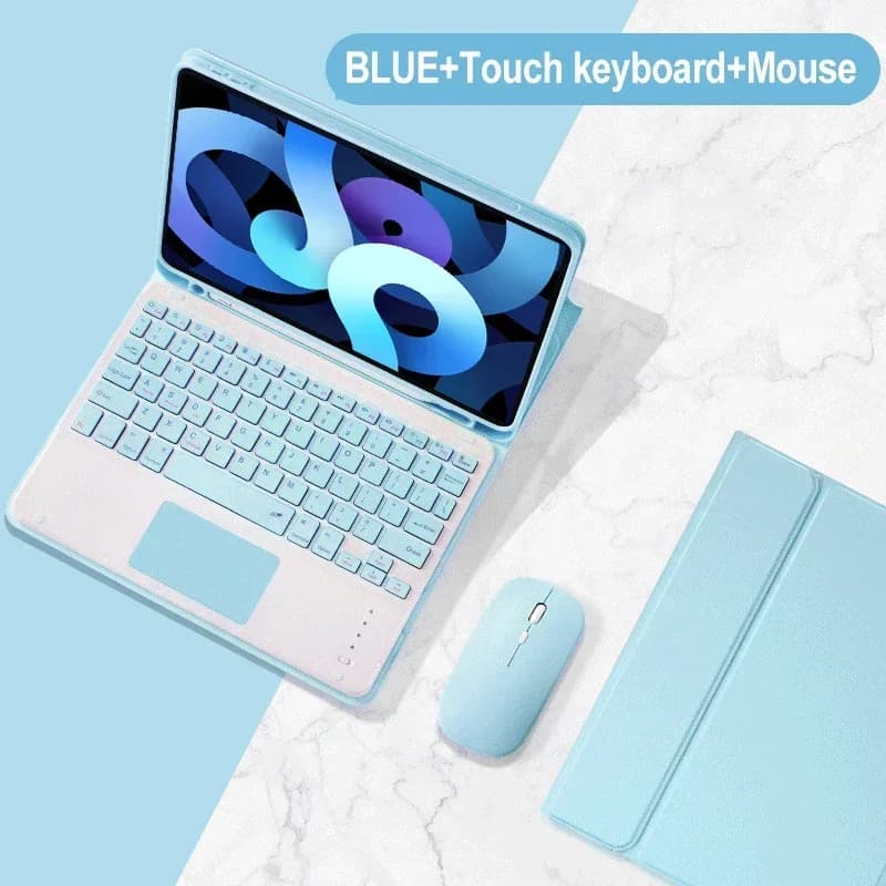 Per iPad 10th Generation Tablet da 10.9 pollici Custodia con tastiera per iPad Pro 11 2024 Air 4 5 iPad Air 2 Air 3 Pro iPad 9.7 Copertine Funda