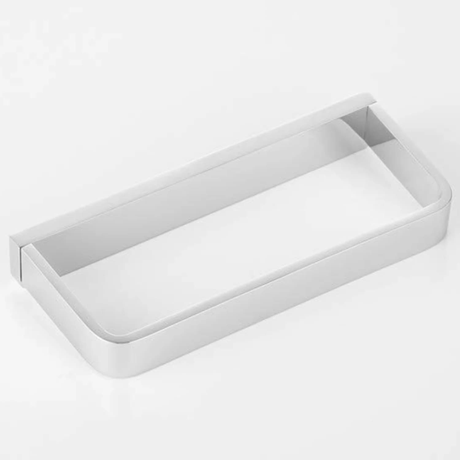 JHD Portasciugamani Telaio Ottone massiccio Superficie cromata lucida Accessori quadrati da bagno Portasciugamani da parete Hangi da parete per bagno