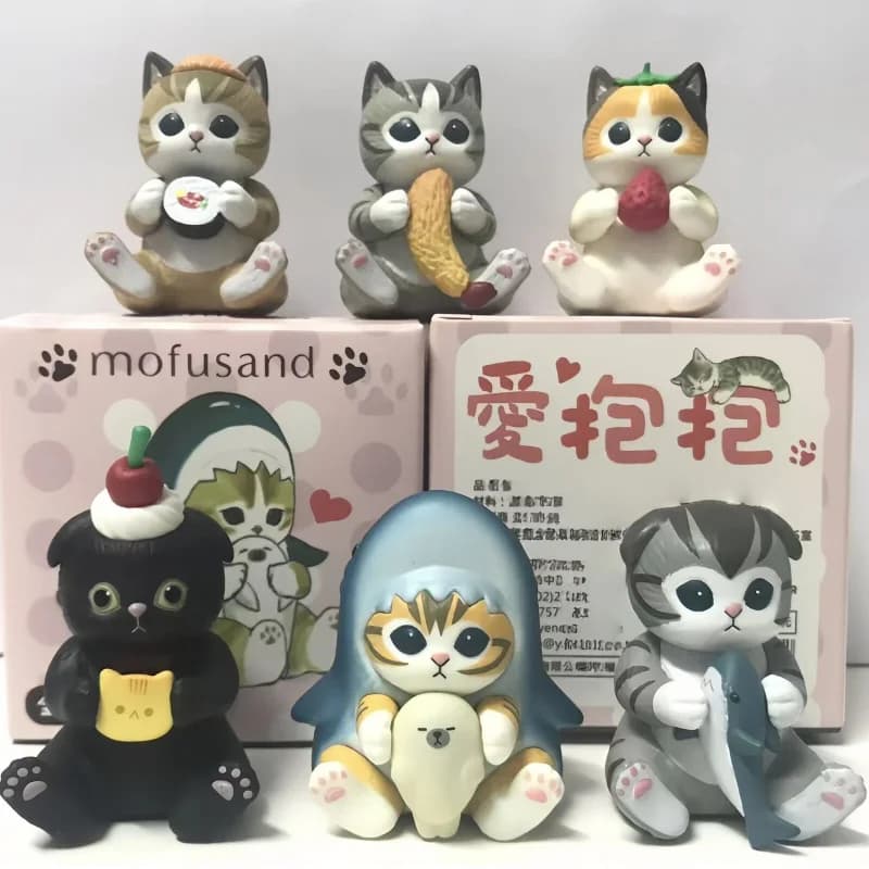 Hot Sale Mofusand Fuzzy Puffy Cat Blind Box Series Kawaii Angel Action Figure Cute Collectible Model Surprise Gift For Cat Lovers
