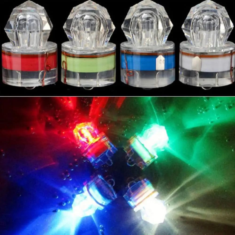 Luce LED Subacquea a Forma di Diamante per Pesca in Acque Profonde, Esca per Calamari, Accessori per la Pesca