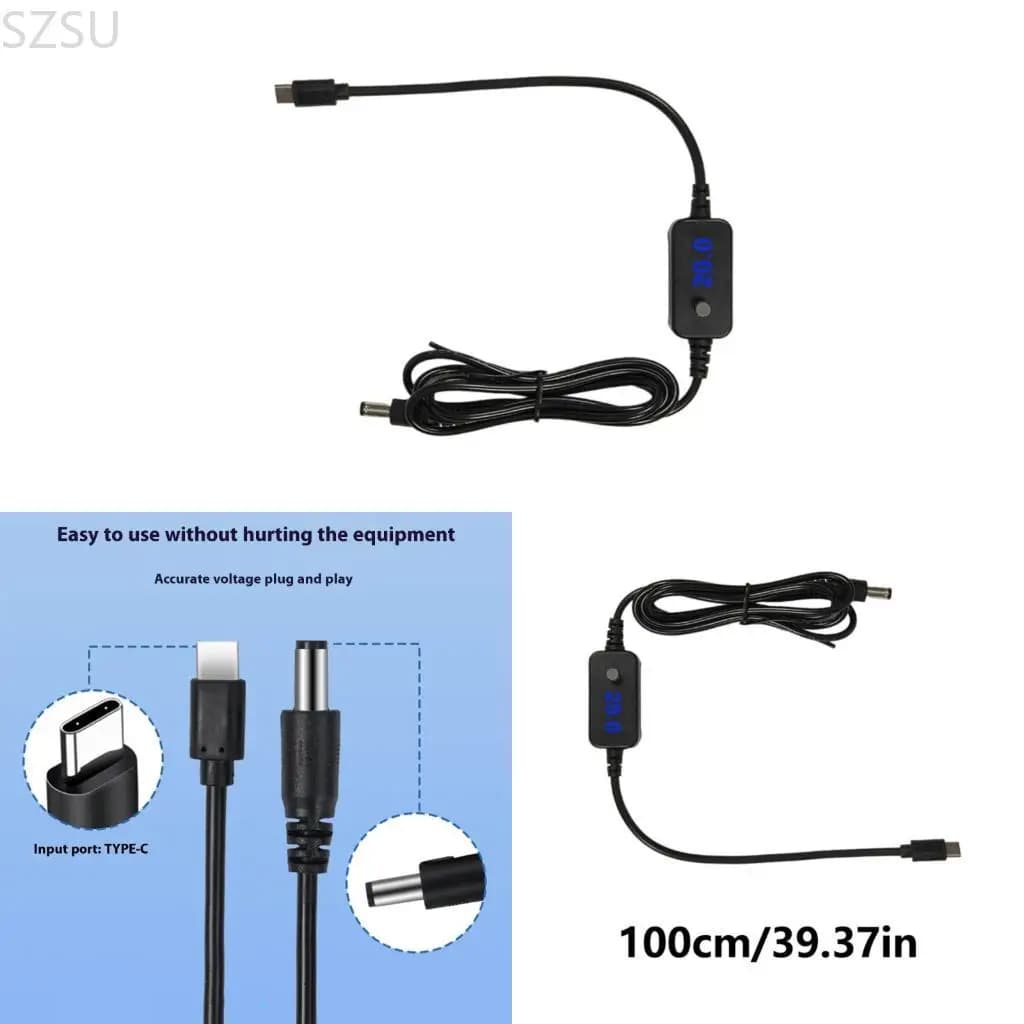 Cavo ricarica SZSU da 100 da tipo C a DC5 5 mm 65 W ricarica rapida per dispositivi elettronici
