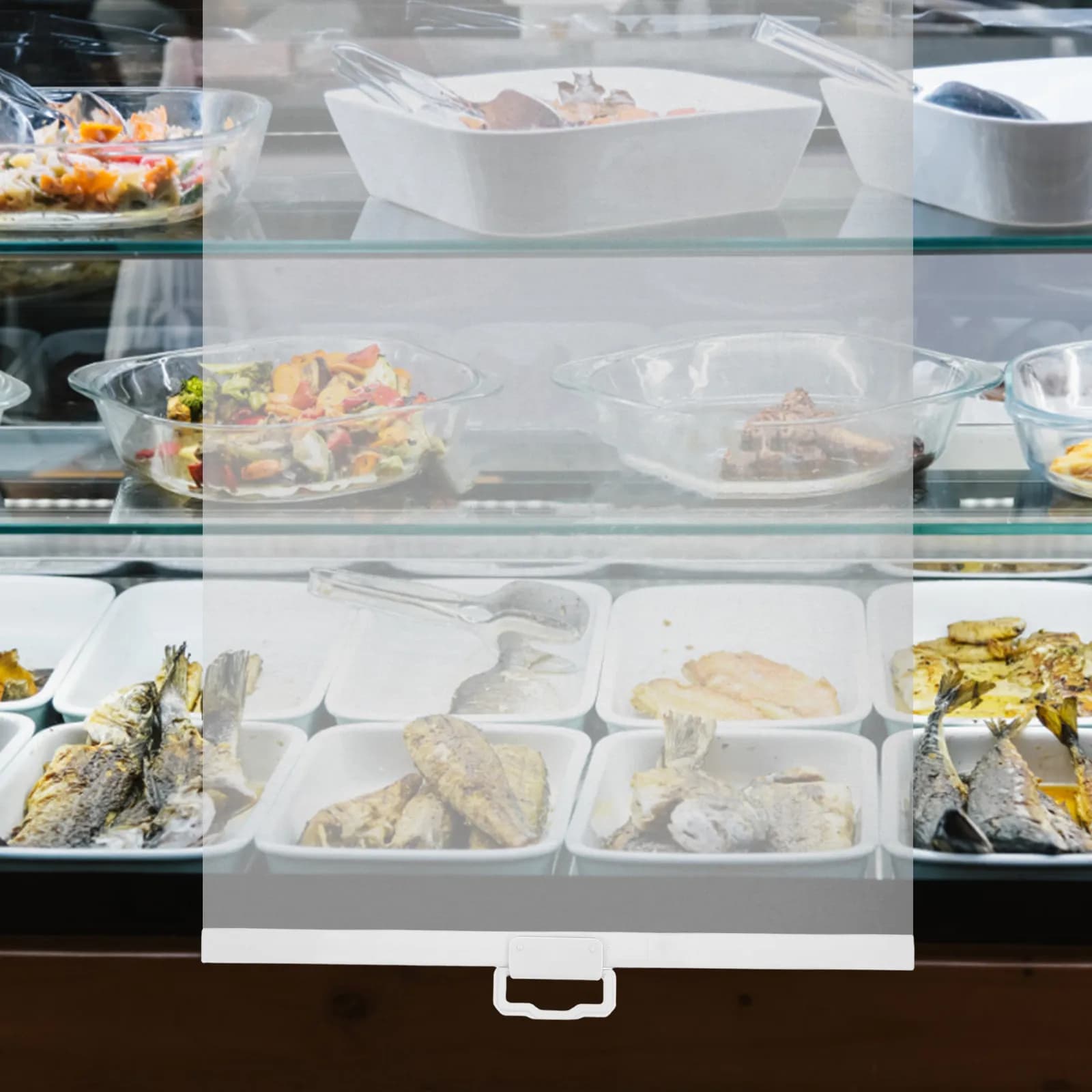 Tenda Termica Avvolgibile in PVC per Frigoriferi da Supermercato, Striscia Isolante per Porte di Vetrine Refrigerate e Congelatori 150x55cm Cristallo