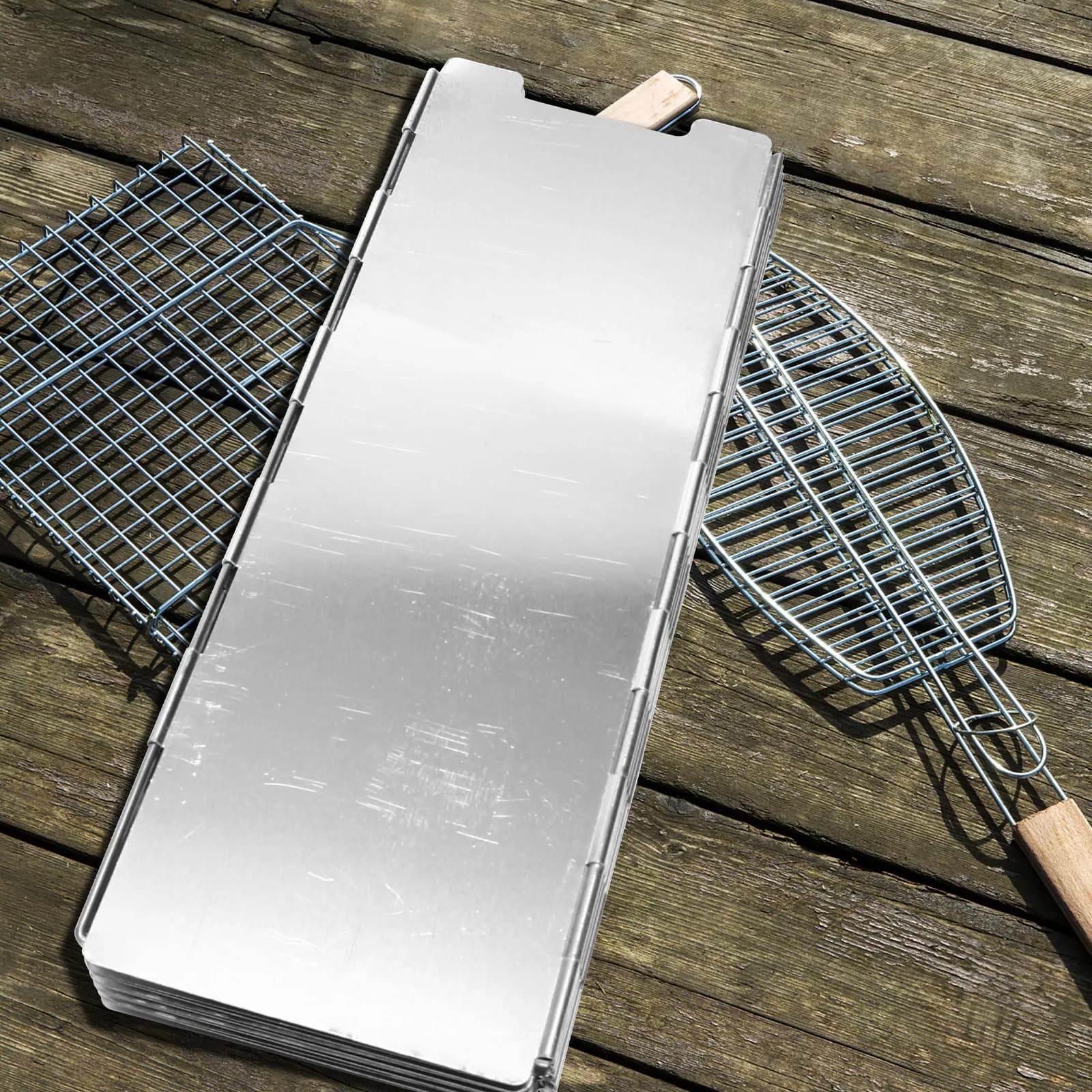 1Pcs Smooth-Finished Aluminum Alloy Folding Windshield for Outdoor Stove Bbq Camping Wind Protection Sturdy Lightweight Camp