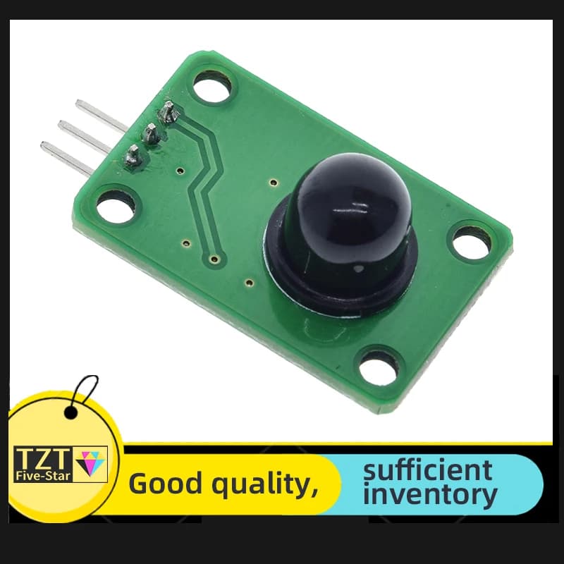 Sensori a Infrarossi Piroelettrici GREATZT D203S, Modulo di Rilevamento del Corpo Umano PIR per Arduino, 120 Gradi