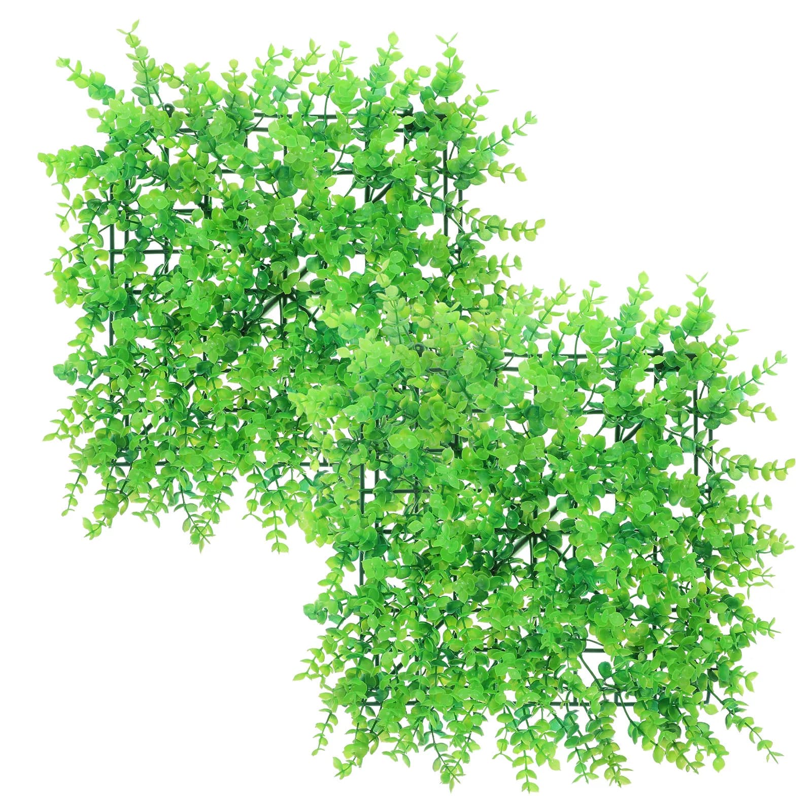 2Pcs Artificial Plant Wall Panels Realistic Eucalyptus Grass Greenery Backdrop Outdoor Fake Plants Wall Decor Home Use