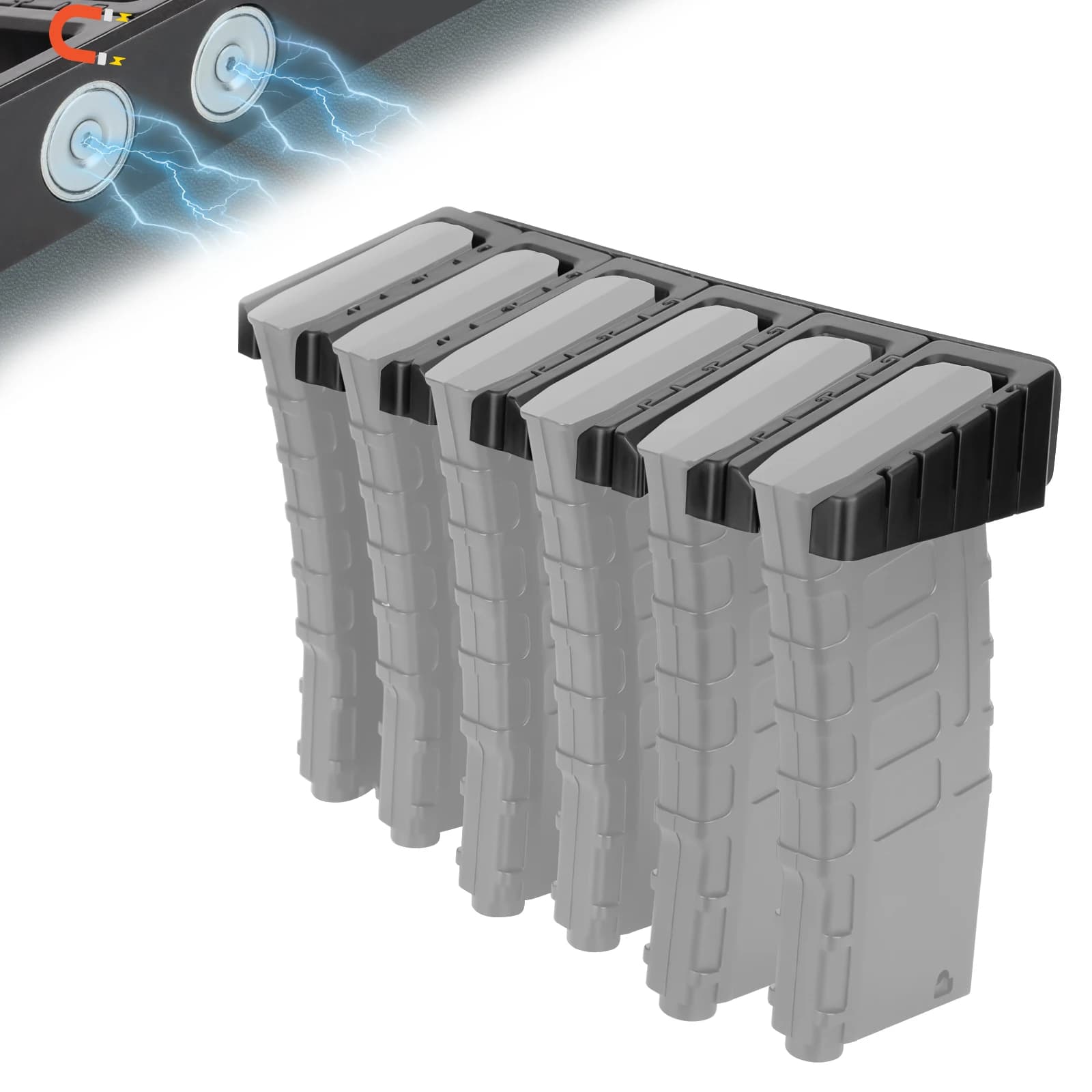 Adoreal Magnetic ABS 6 Standard AR Rack Montaggio a parete AR Mag Holder per 5.56.223 Riviste Wall Magazine Mag Organizer