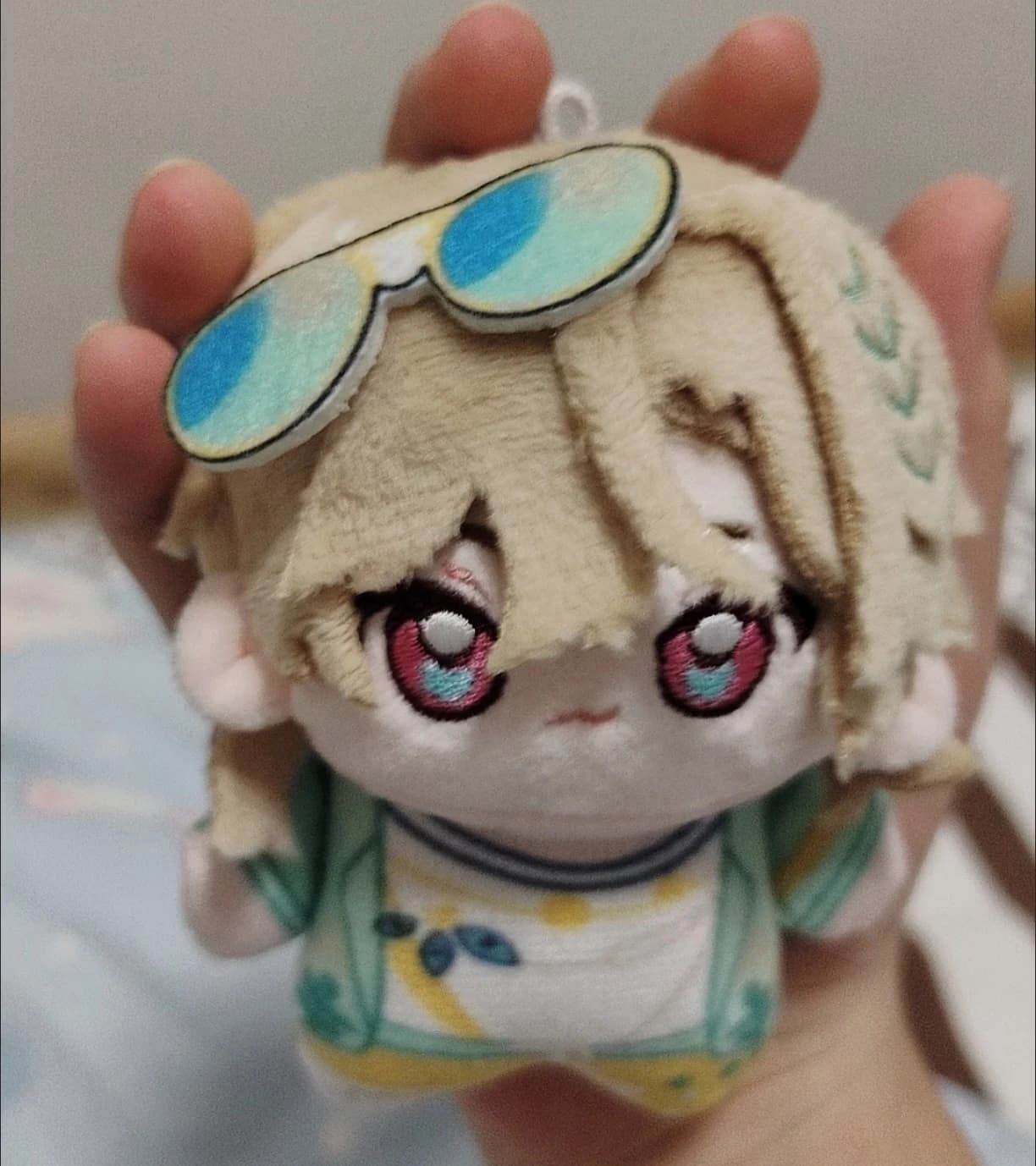 Peluche Anime Honkai: Star Rail Aventurine da 10 cm, Morbido Ciondolo Portachiavi in Cotone a Forma di Stella Marina, Giocattolo di Peluche Cartoon, Regalo