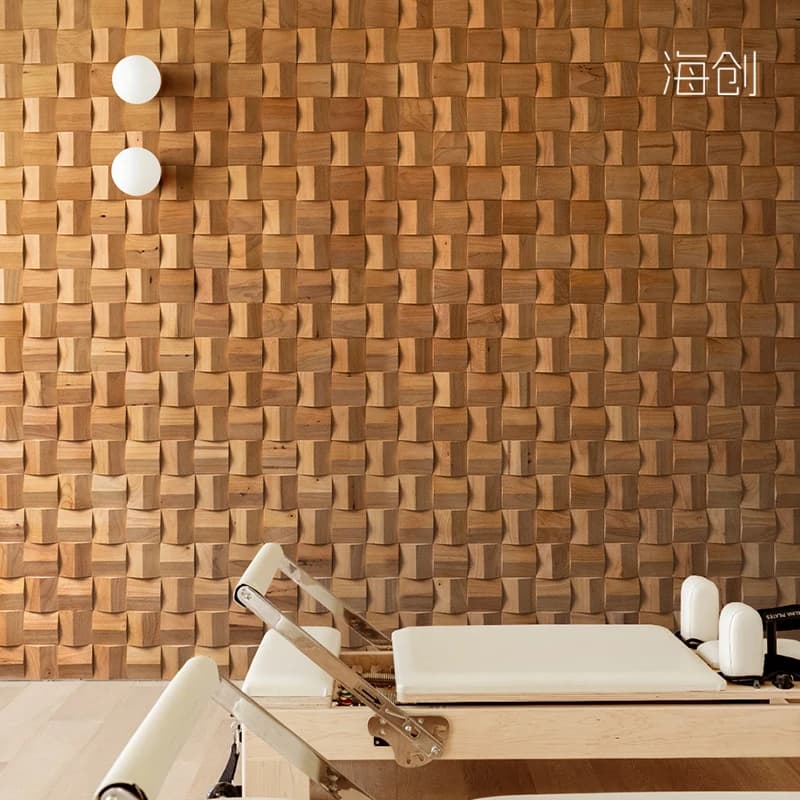 Carta da parati adesiva per divisorio da parete Pannello diffusore acustico in legno massello Trappola per bassi Design a mosaico ad assorbimento a bassa frequenza