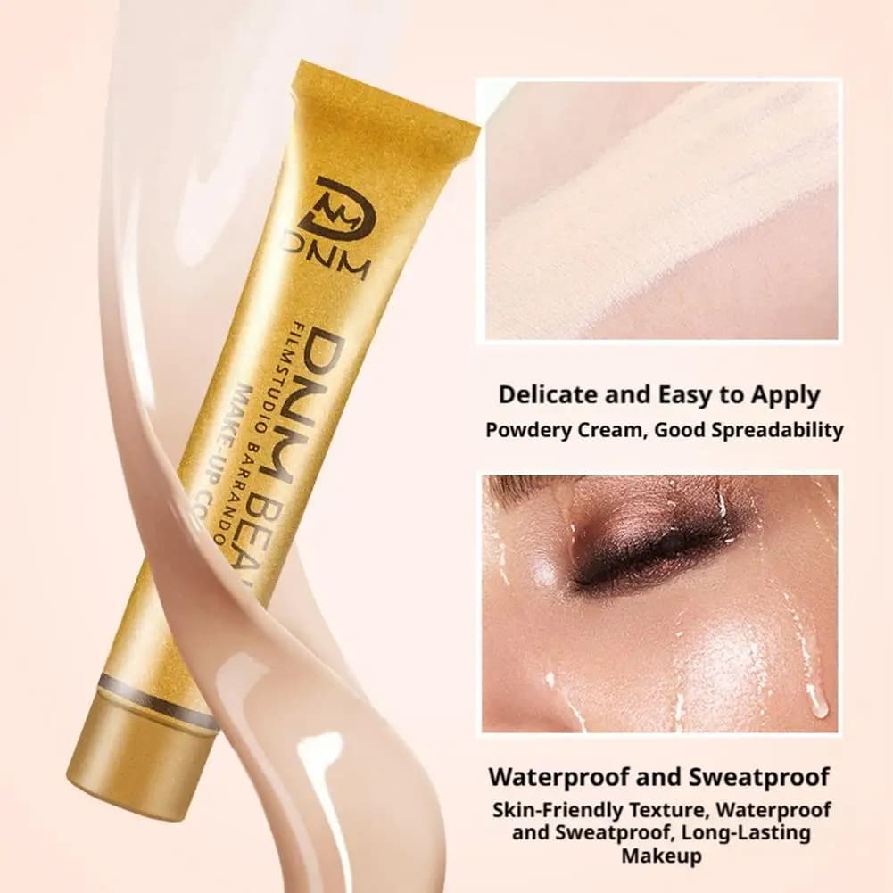 Portable Mini Tube Concealer Lightweight Breathable Foundation Liquid for Dark Circles Acne Marks Long Lasting Makeup 10ml