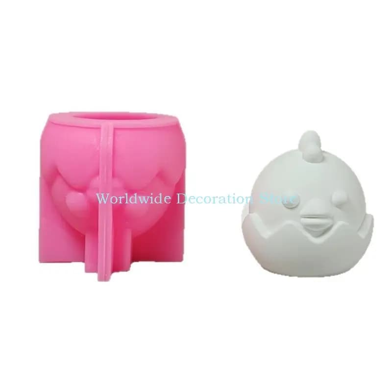 Q39B Stampo per candela con pulcino da cova per realizzare candele, stampo per candele in silicone Stampo per colata in resina