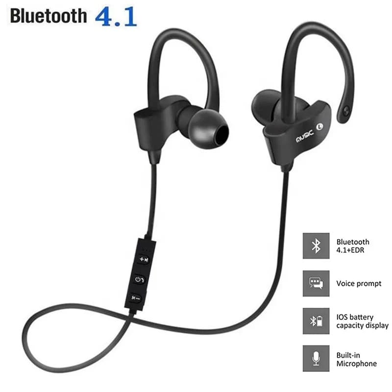 Bluetooth 4.1 Sports Headphones Waterproof Neck Headphones Microphone for iPhone Xiaomi Huawei Realme