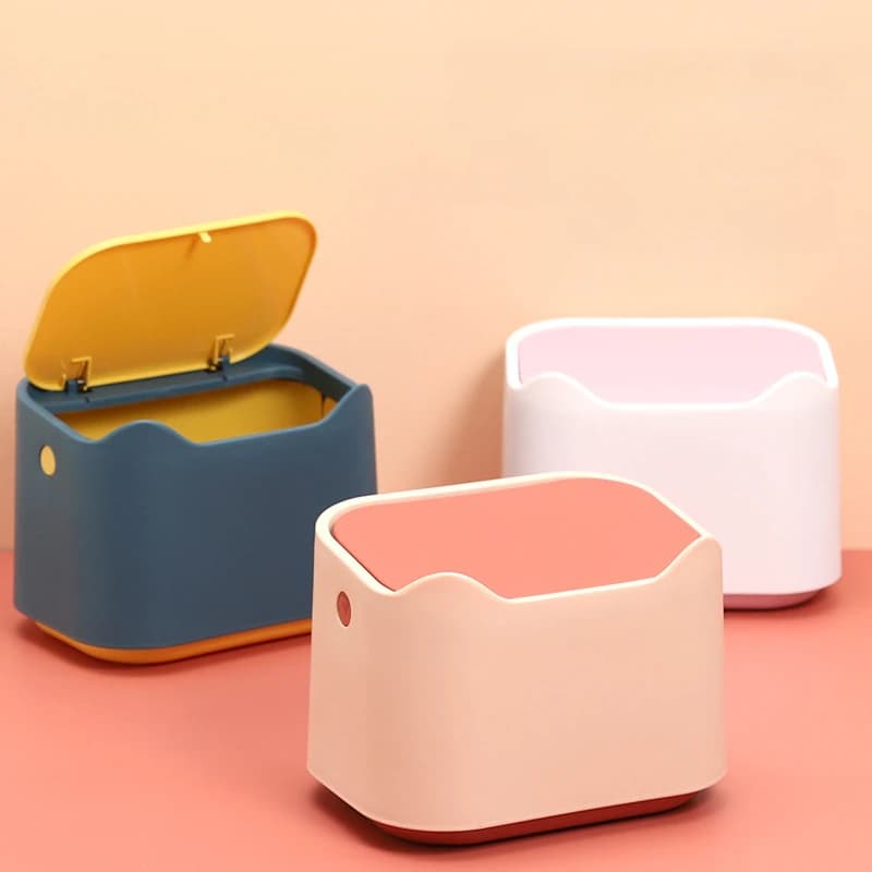 Cat Litter Waste Bin Double Layer Fully Enclosed Odor Proof Large Capacity Cat Excrement Trash Can Pet Waste Disposal Container