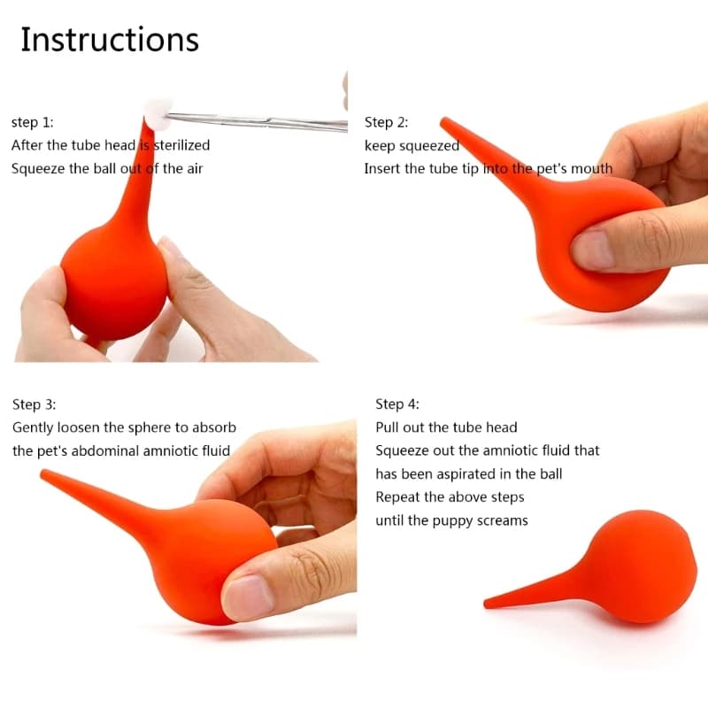 Dispositivo manuale di aspirazione del liquido ausiliario canino felino Pet Puppy Dog per gatto soffocamento pompaggio consegna clinica domestica nasale D0LD