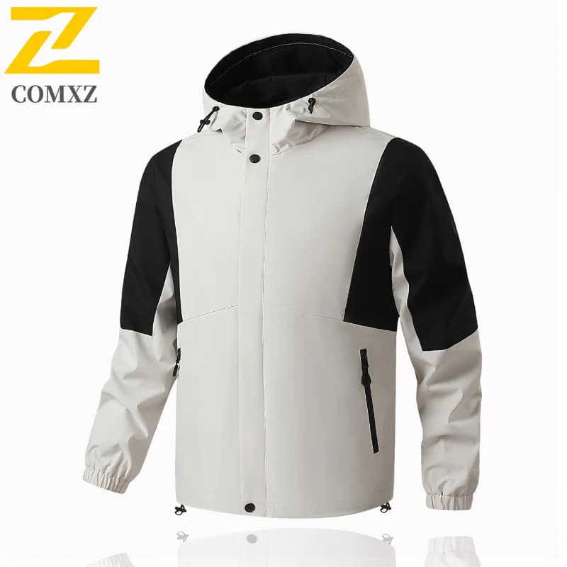 2025 New charging jacket for couple Camping travel coat for outdoor leisure, windproof, waterproof, breathable, with hood