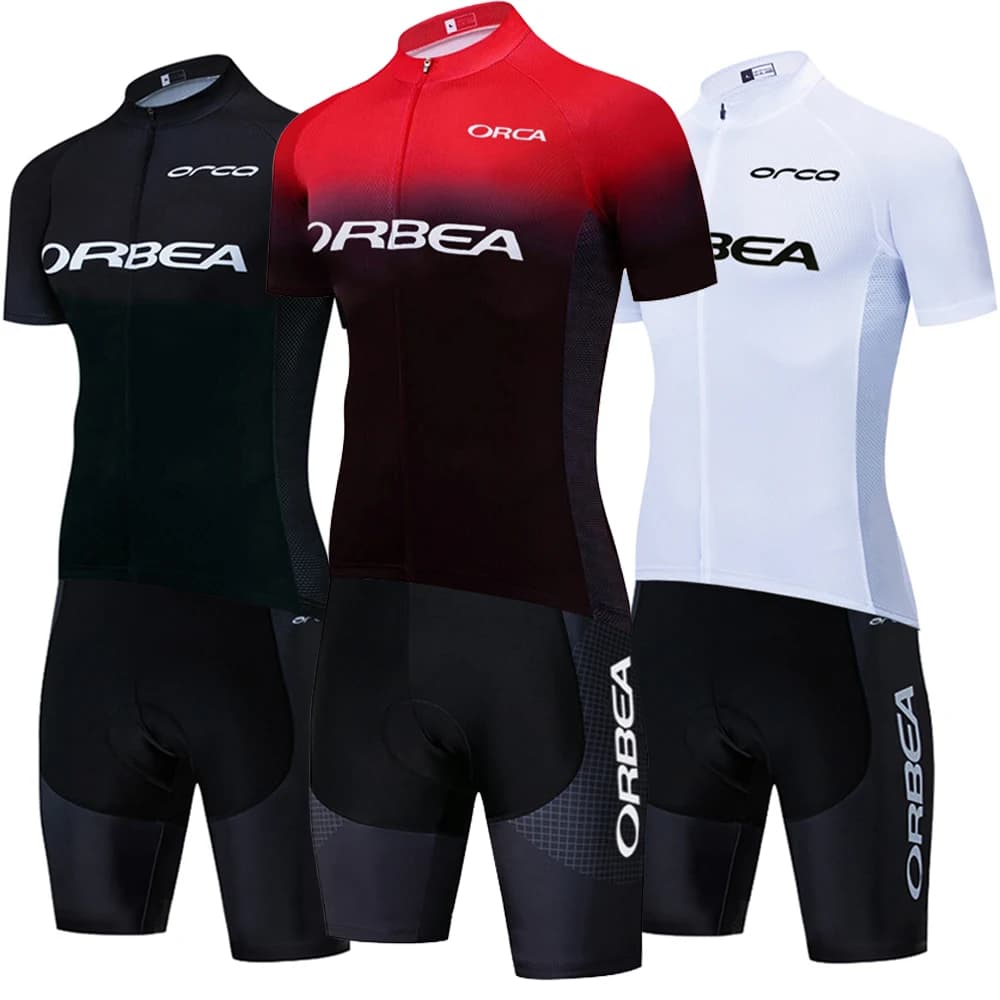 New ORBEA ORCA Cycling Jersey Bike Shorts Set Men Women's Quick Dry Ropa Cycling 4 Pockets Summer Pro Cycling T-shirts Clothing