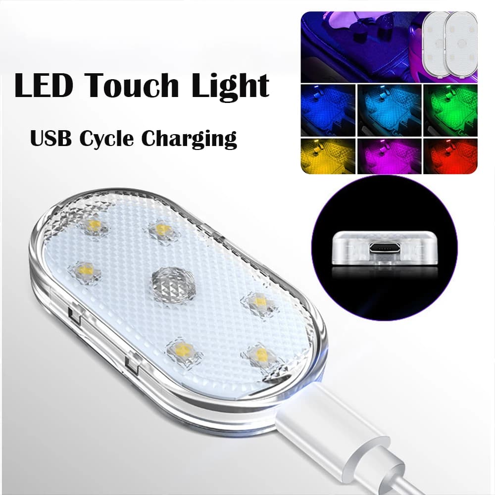 LED Light Touch Mini Ambient Light Interior Car USB Touch Induction Reading Tail Box Light Atmosphere Light Reading Night Lamp