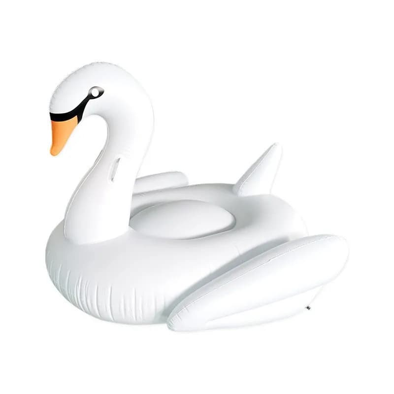 Giochi d'acqua estivi Giocattolo per piscina Letto galleggiante per feste sull'acqua Cigno gonfiabile gigante in PVC Fila galleggiante Materassi ad aria per zattera galleggiante