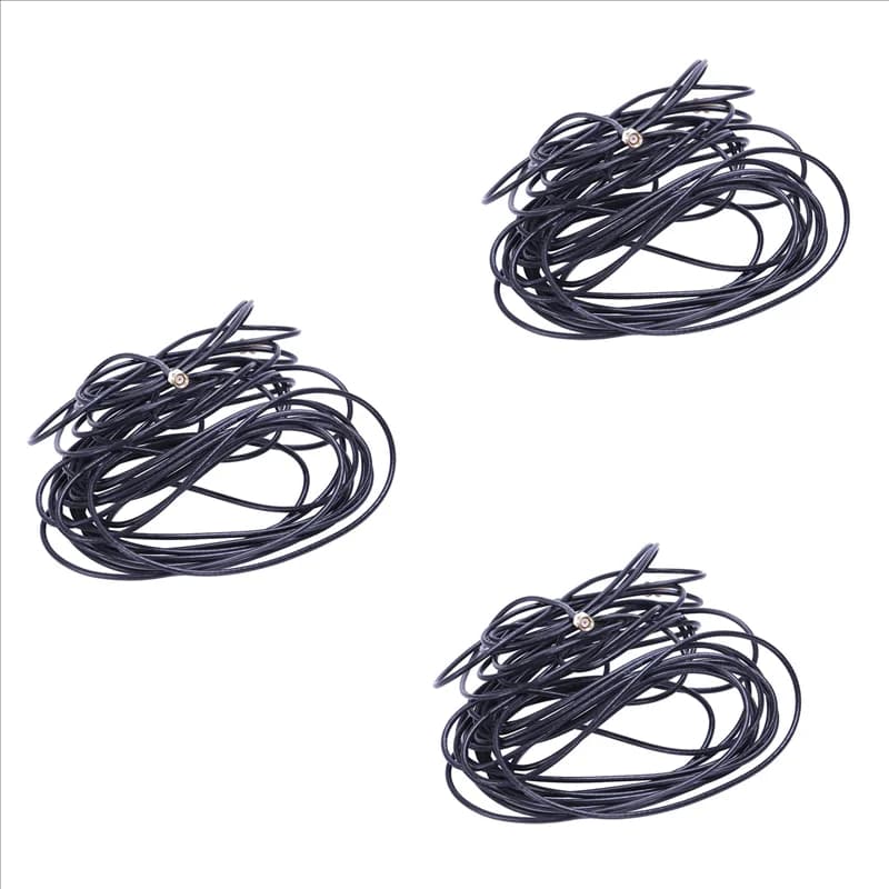 A33T-3Pcs 10M Black RP-SMA Male To Female Wifi Antenna Connector Extension Cable