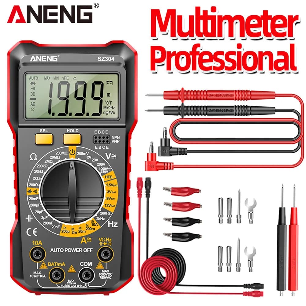 ANENG SZ304 2000 count digital multimeter AC/CC voltage current resistance Ohm NCV Professional high precision multimeter tester