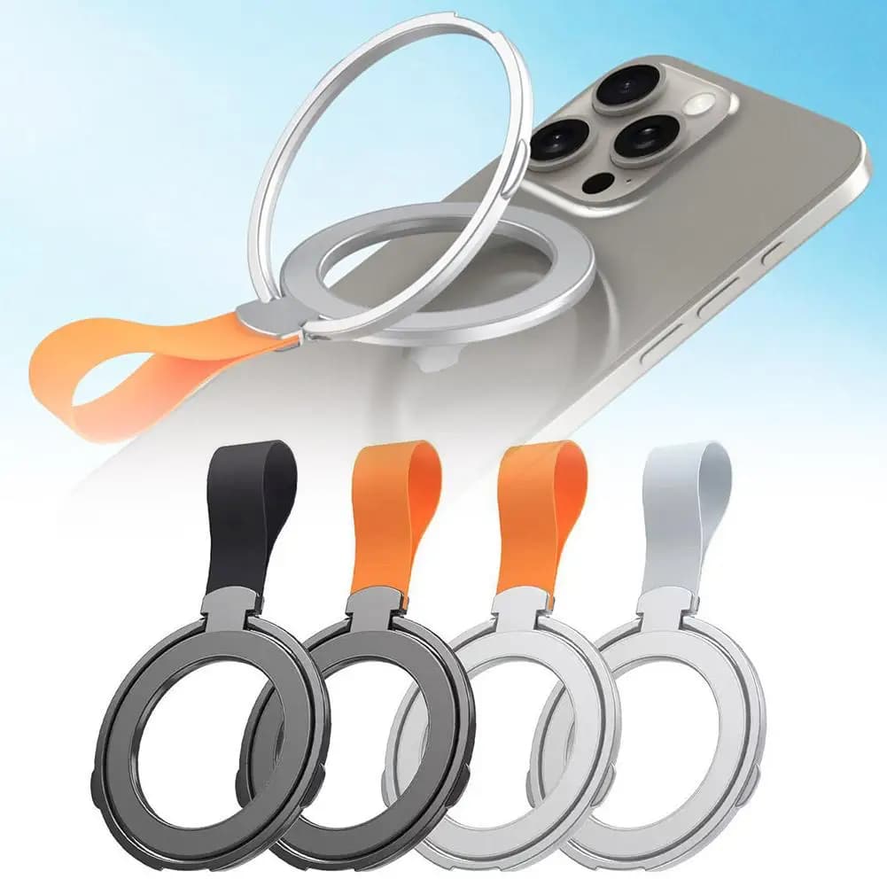 Universal Magnetic Phone Support iPhone 17 16 Pro Samsung Xiaomi, Auto Support Ring Compatible with Magsafe
