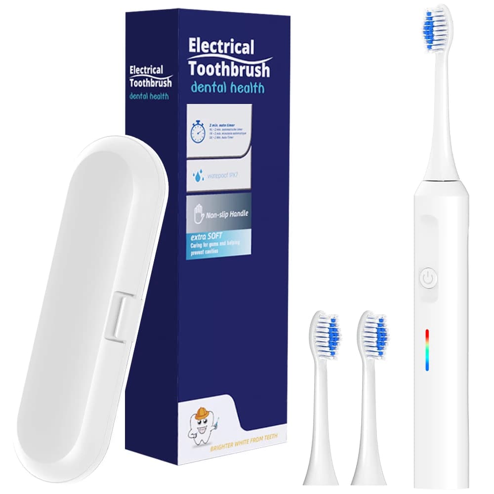 Automatic Sonic Electric Toothbrush - 3 Speed, Timer and Travel Case, Compatible with Philips Sonicare Replacement Heads