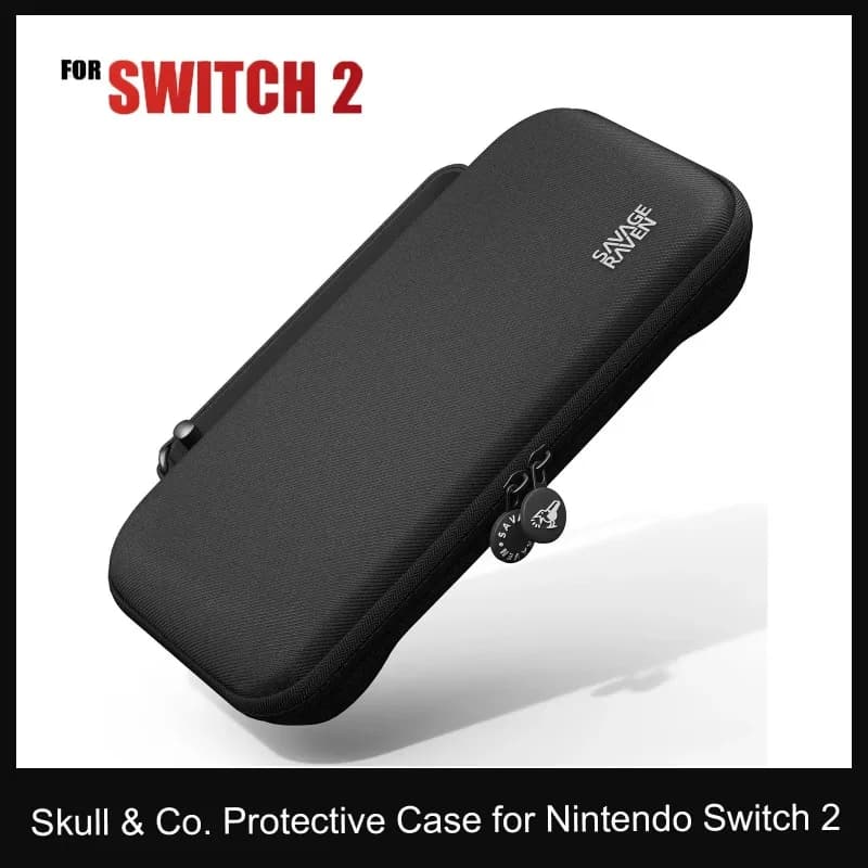 Skull & Co. Savage Raven EDC Hard Case per Nintendo Switch 2, Custodia Portatile Antiurto per Console e Giochi NS2
