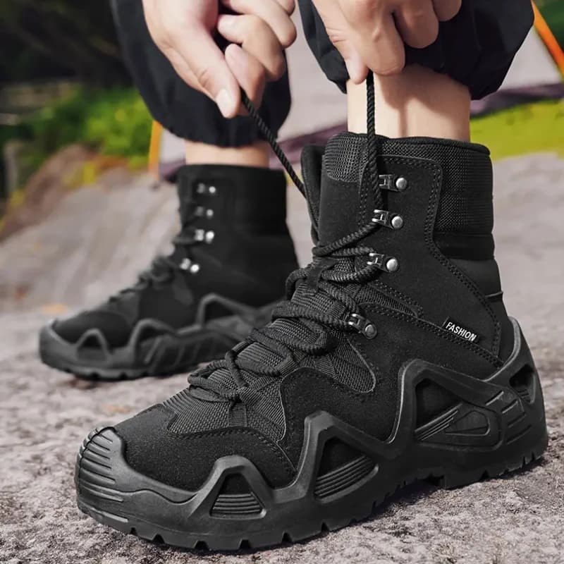 Men's Ultralight Tactical Desert Boots Outdoor Hiking Shoes Rugged Non-Slip Sole for Multi-Terrain Trekking Sport Shoes for Men
