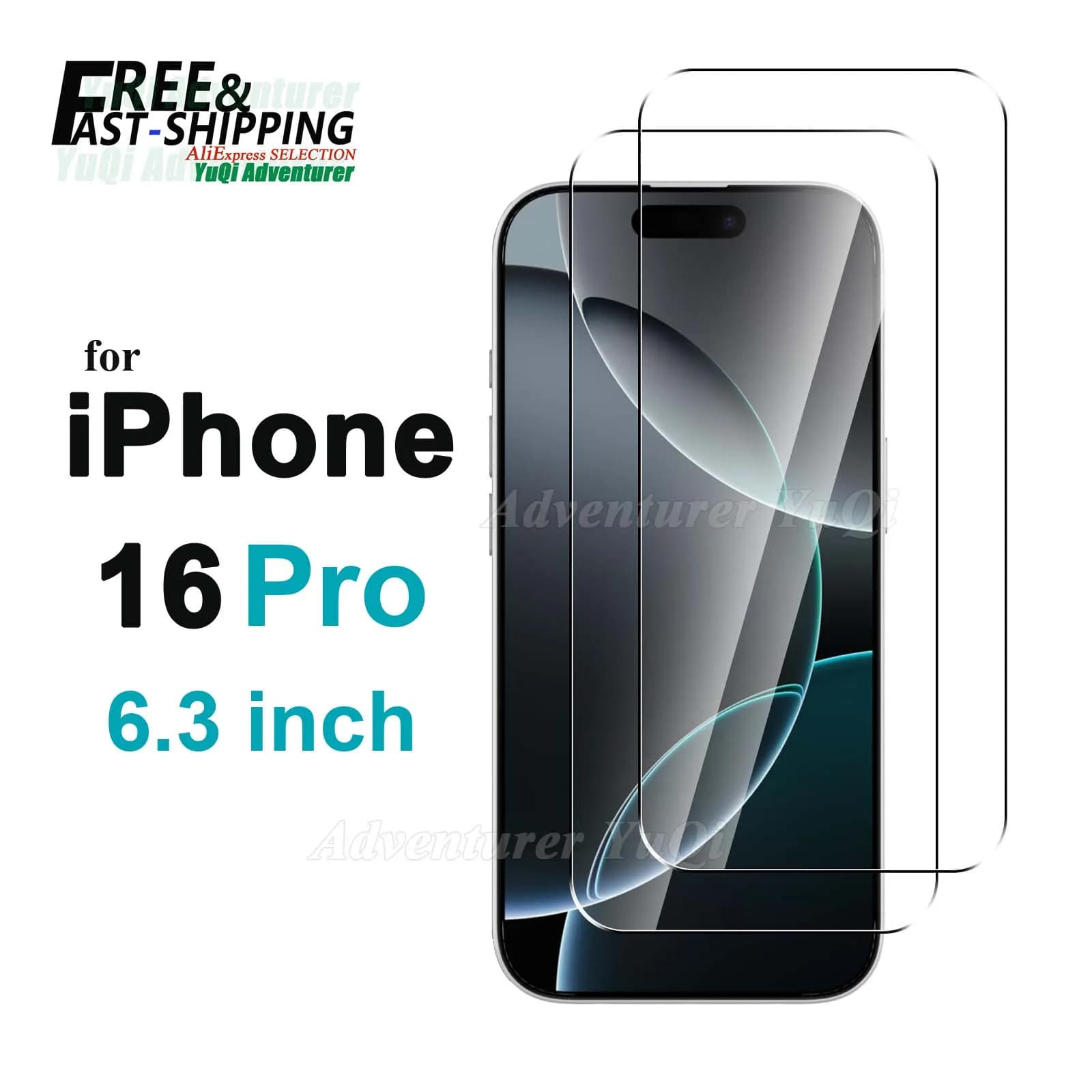 Pellicola salvaschermo per iPhone 16 Pro vetro temperato cristallo HD 9H custodia antigraffio trasparente alta alluminio amichevole