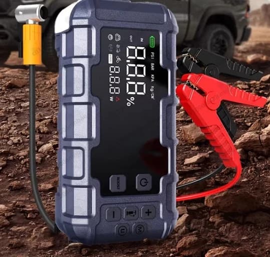 Compressore d'aria BETA07 160PSI per tutti i tipi di gas e power bank diesel da 12L, avviatore di emergenza portatile per auto 12V 6000A.