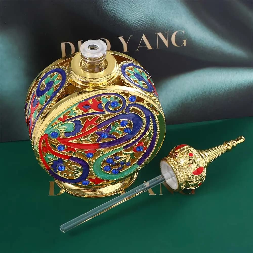 Metal Arabian Style Antique Middle East Wedding Essential Oils Bottle Dropper Bottles Bottle Refillable Bottles