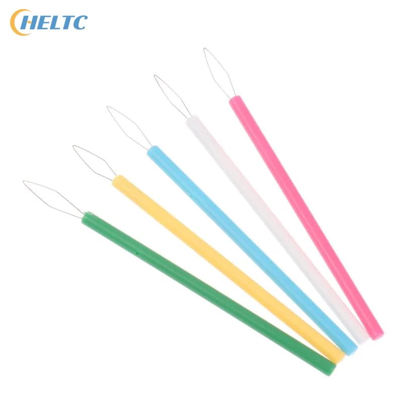 Set di 100 strumenti in plastica per infilare il filo, ideali per cucito - Un pratico strumento per cucito adatto per lavori con perline e artigianato
