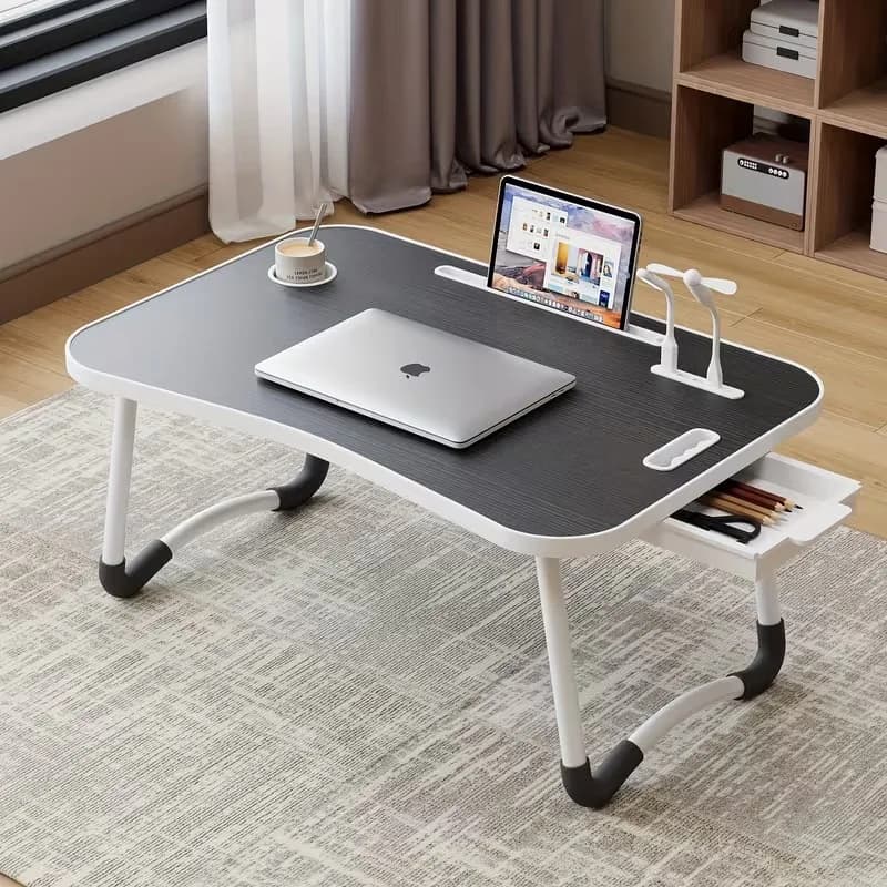 Tavolino portatile da letto per laptop con portabicchieri, supporto multifunzionale con slot per tablet - adatto per mangiare, leggere o scrivere