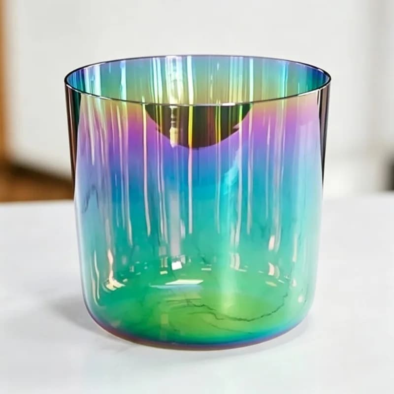 Crystal Singing Bowl Meditation Chakra Sound Bowls Yoga Sound Healing Handheld Color Bowls Relax Mindfulness Musical Instruments