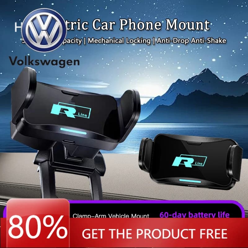 Supporto Elettrico per Telefono da Auto per VW Volkswagen Jetta MK5 Golf, Staffa di Navigazione Automatica per VW RLine Passat Golf Magotan ID.3 T5