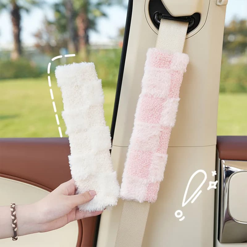 Safety belt cover for cars, plush, comfortable collar, seat belt, protective cover, four seasons, General Motors, female supplies