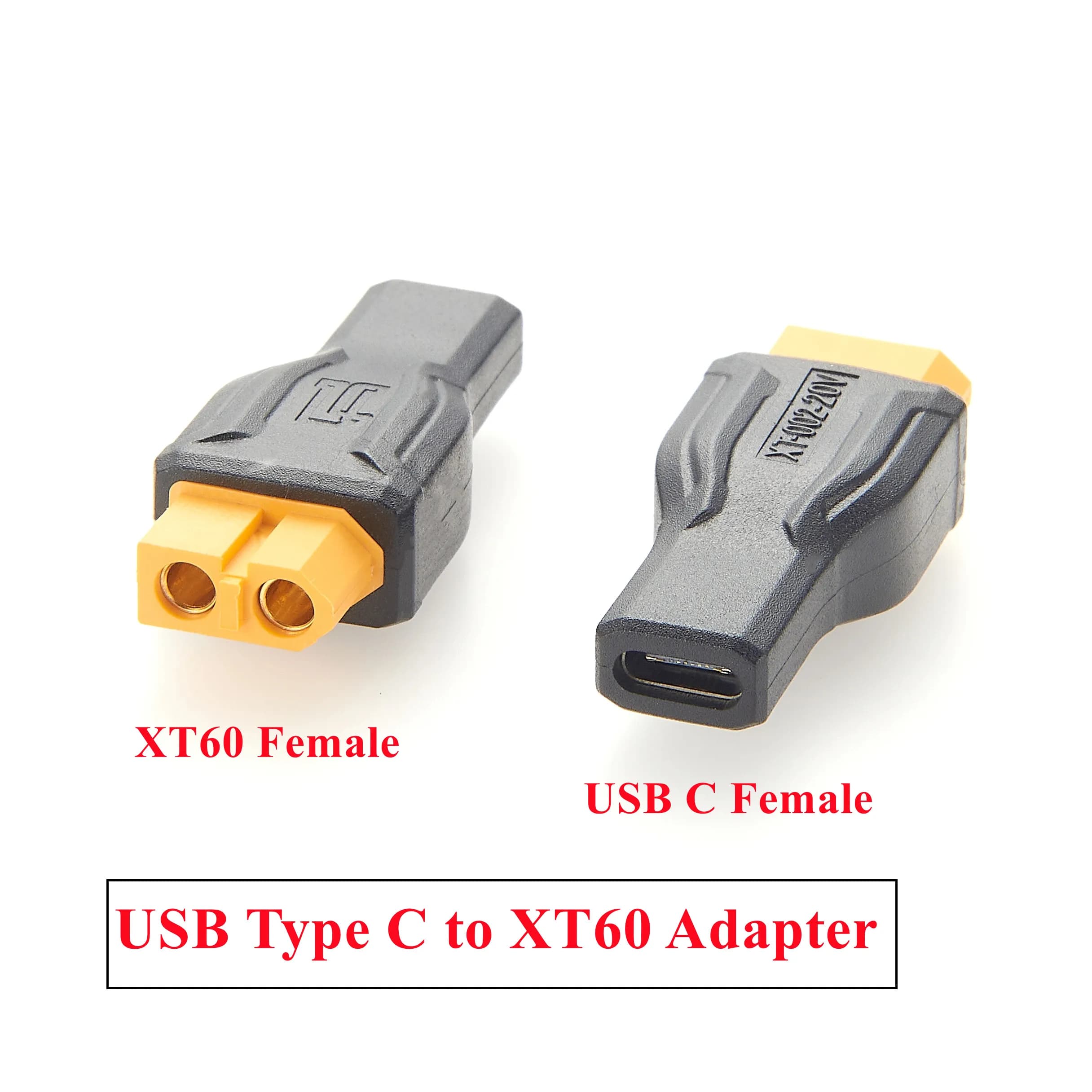 Connettore di ricarica da USB C a XT60 Adattatore da tipo C femmina a XT60 femmina 100 W 20 V/5 A per drone, modello, alimentazione di accumulo di energia